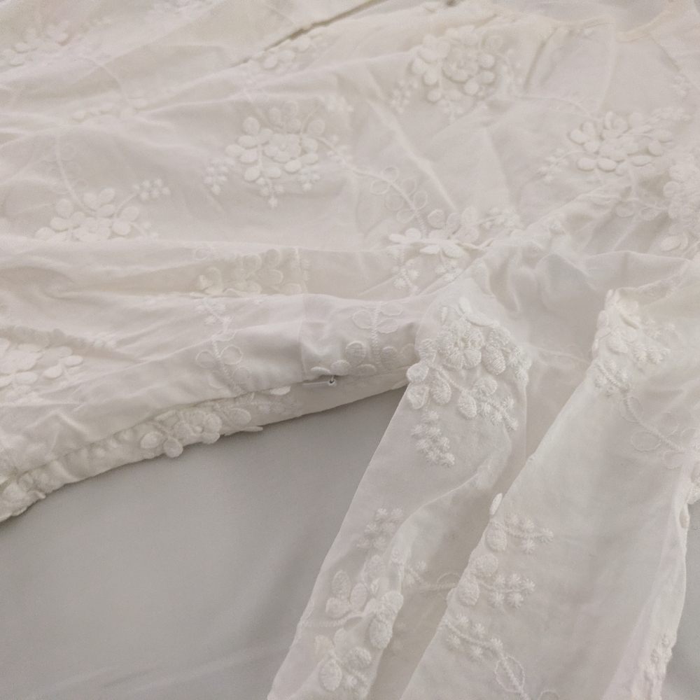 🆕 NWOT embroidered white Guideboat midi dress - Picture 10 of 16